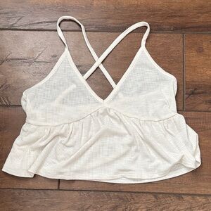Garage Cream Crop Top